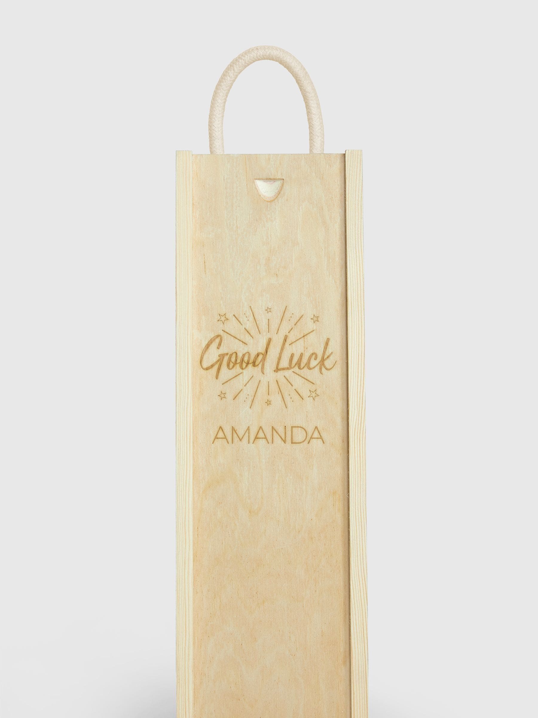Gifted Drinks personalised good luck red wine gift box, imported from the UK