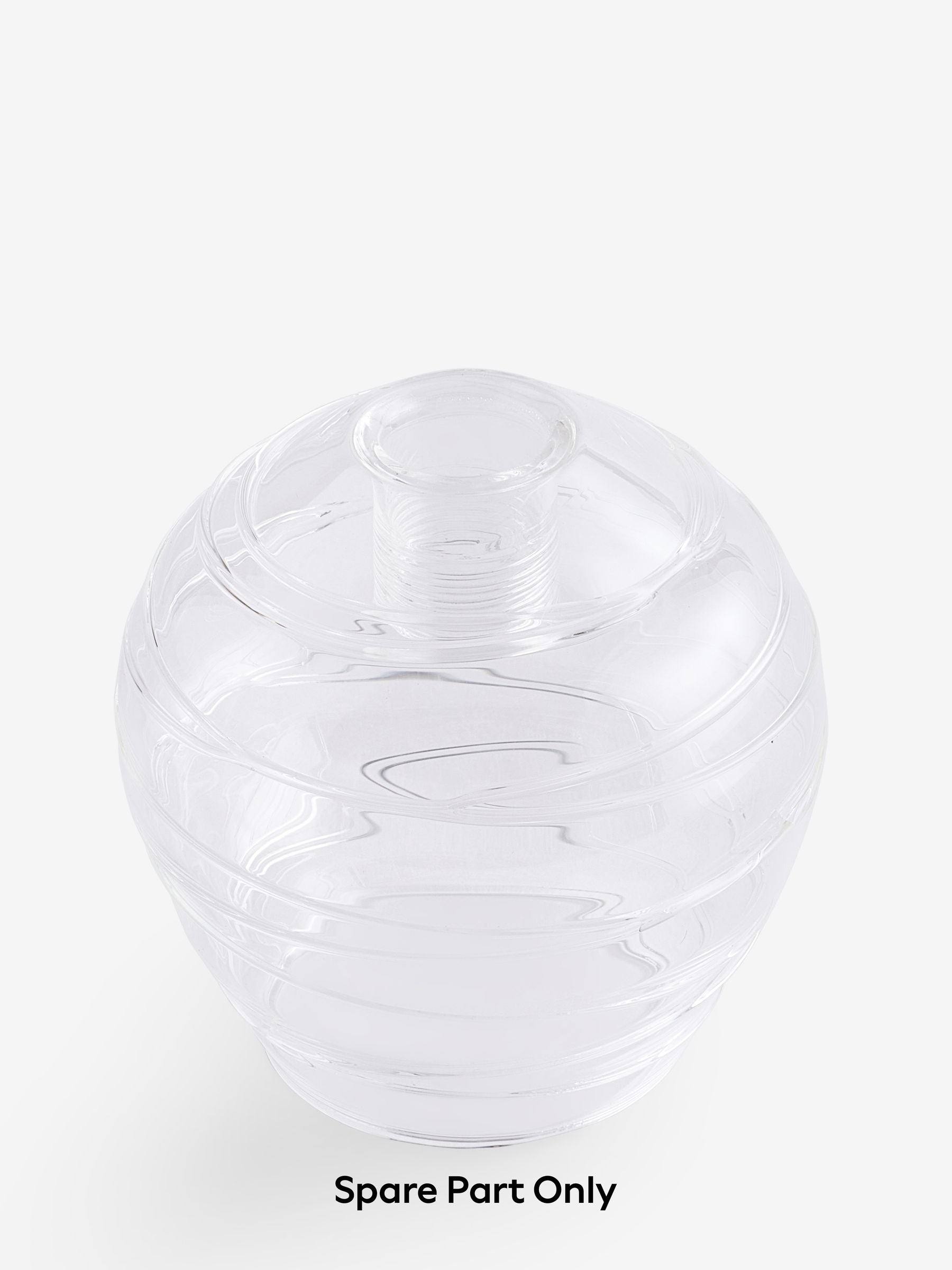 Clear glass Drizzle flush fitting spare shade 9.5cm, UK version