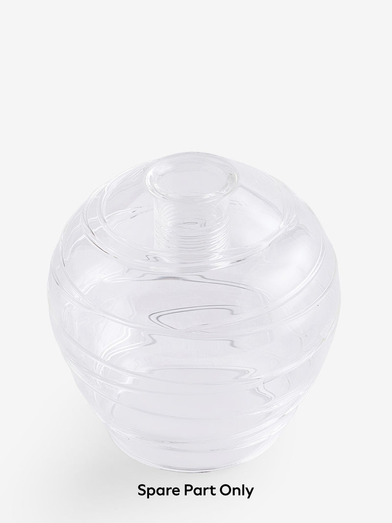 Clear glass Drizzle flush fitting spare shade 9.5cm, UK version