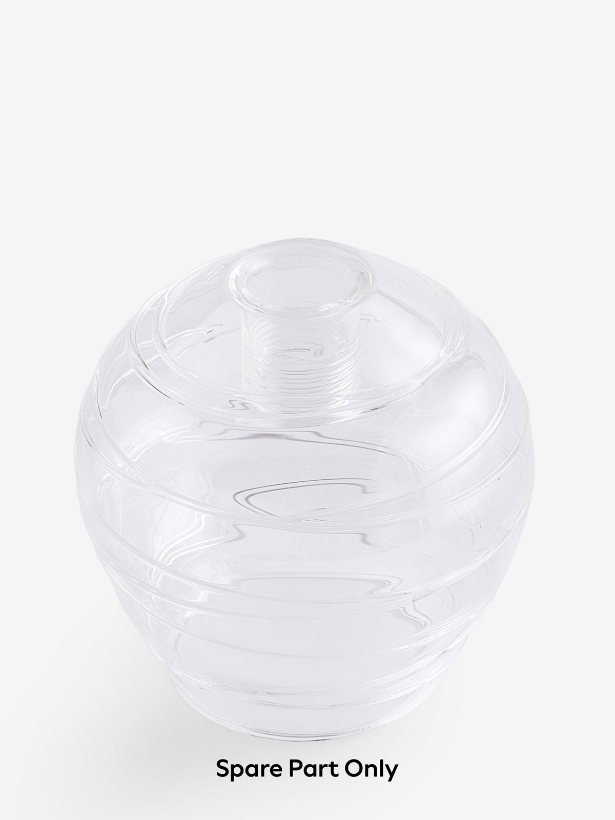 Clear glass Drizzle flush fitting spare shade 9.5cm, UK version
