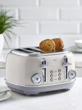 Cream Dial 4 Slice Toaster