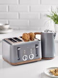Grey Bronx 4 Slice Toaster