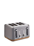 Grey Bronx 4 Slice Toaster