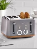 Grey Bronx 4 Slice Toaster