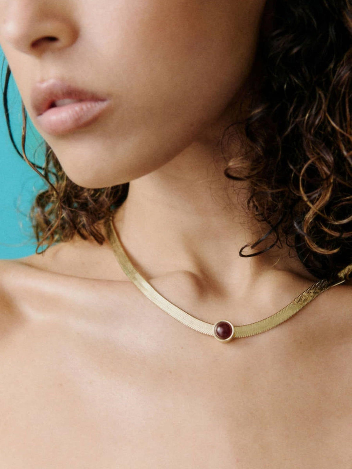 Mango gold tone resin pendant necklace, UK version