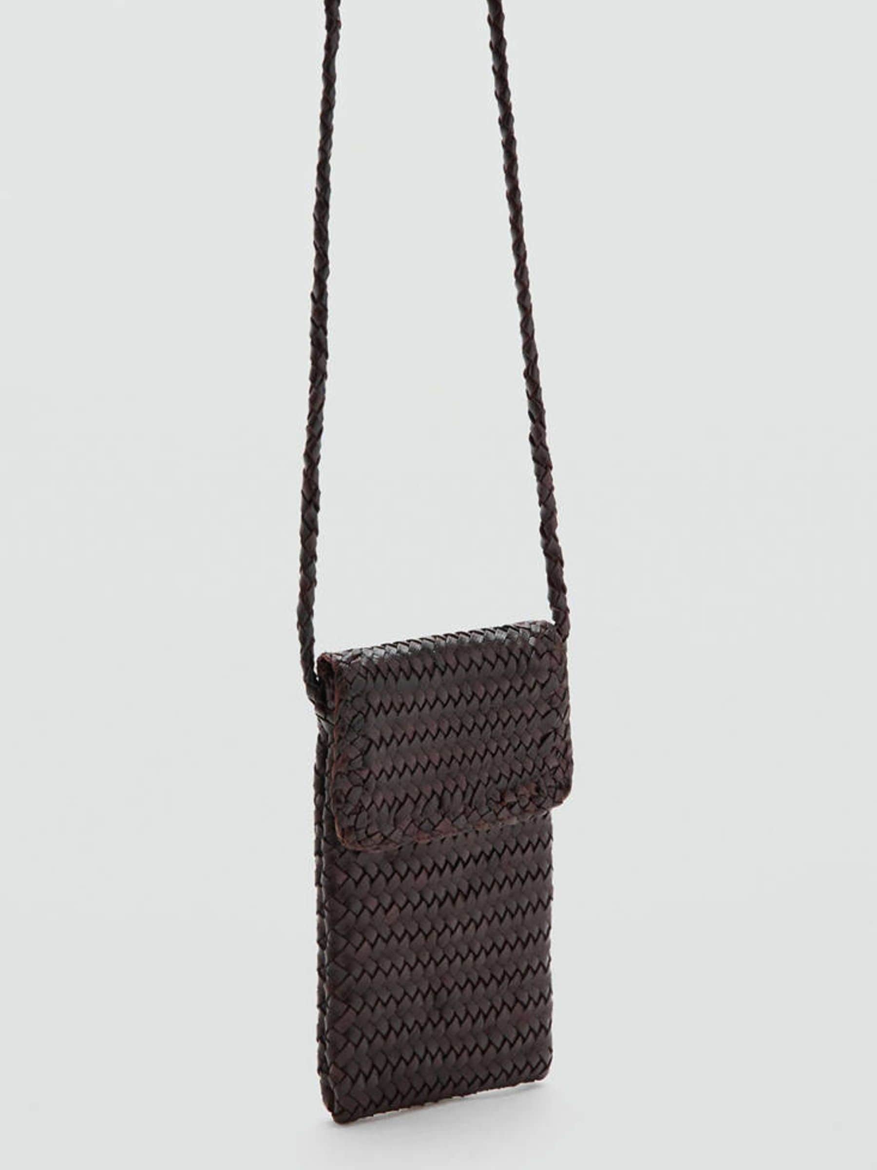 Mango brown leather small cross body bag, imported from the UK