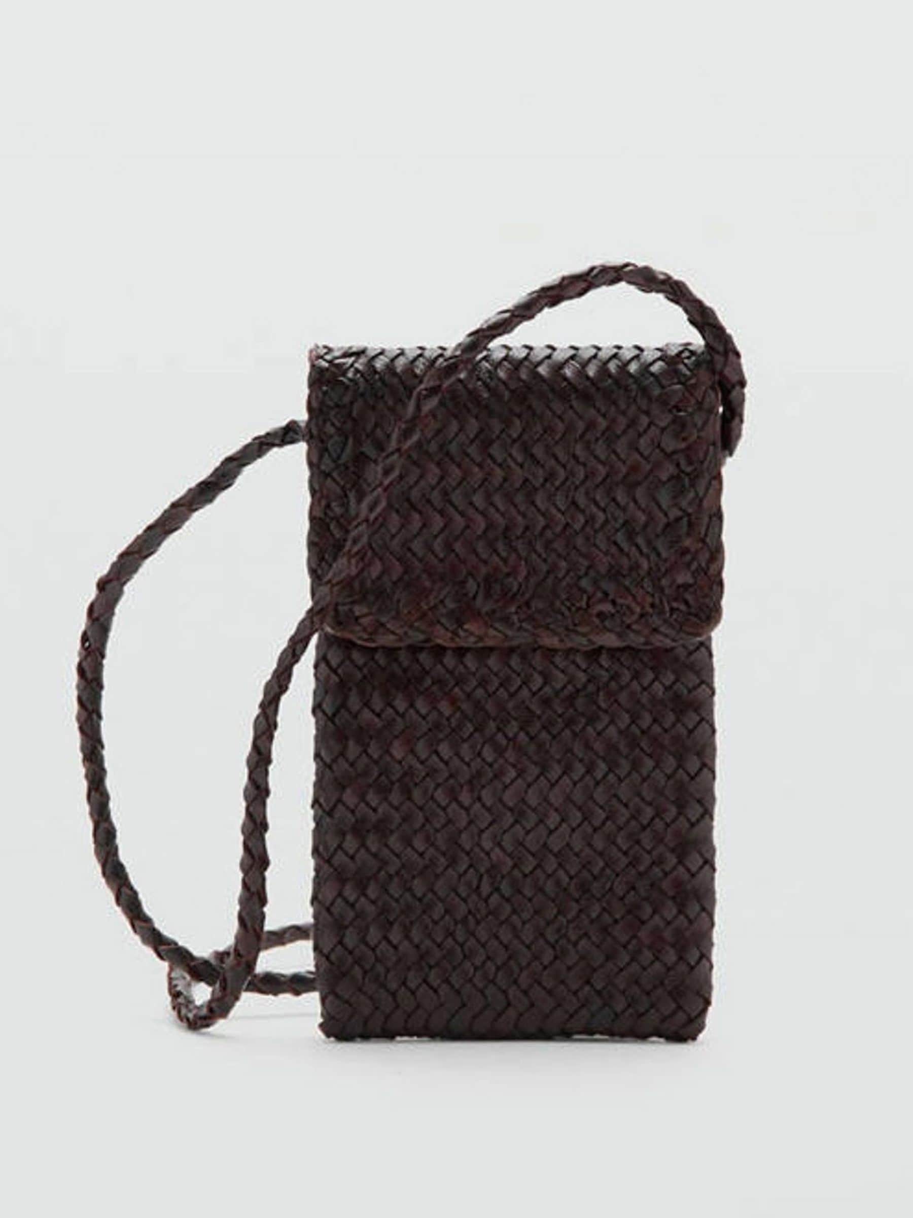 Mango brown leather small cross body bag, imported from the UK