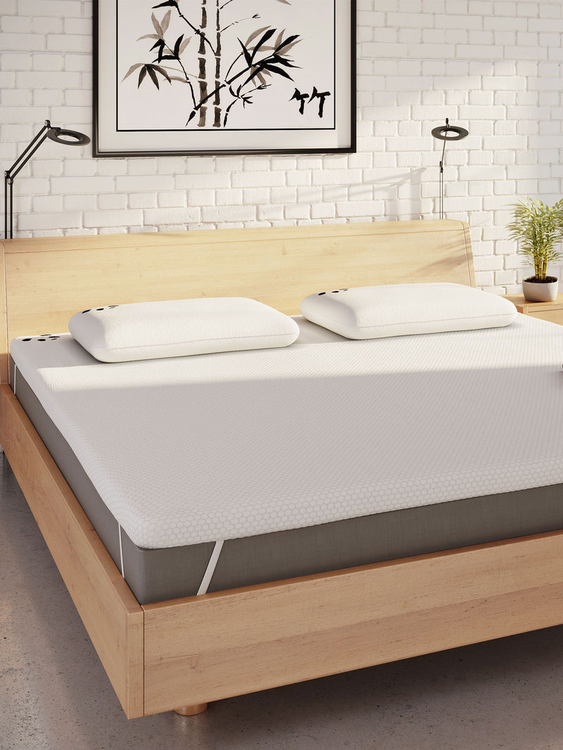 Panda White Orthopaedic Memory Foam Bamboo Mattress Topper, imported from the UK