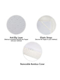 Panda White Orthopaedic Memory Foam Bamboo Mattress Topper, imported from the UK