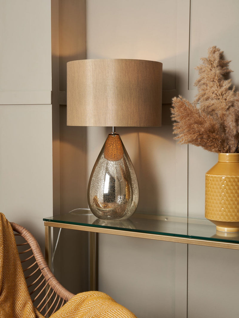 BHS Gold Renley Table Lamp with metallic finish 53cm (British brand)