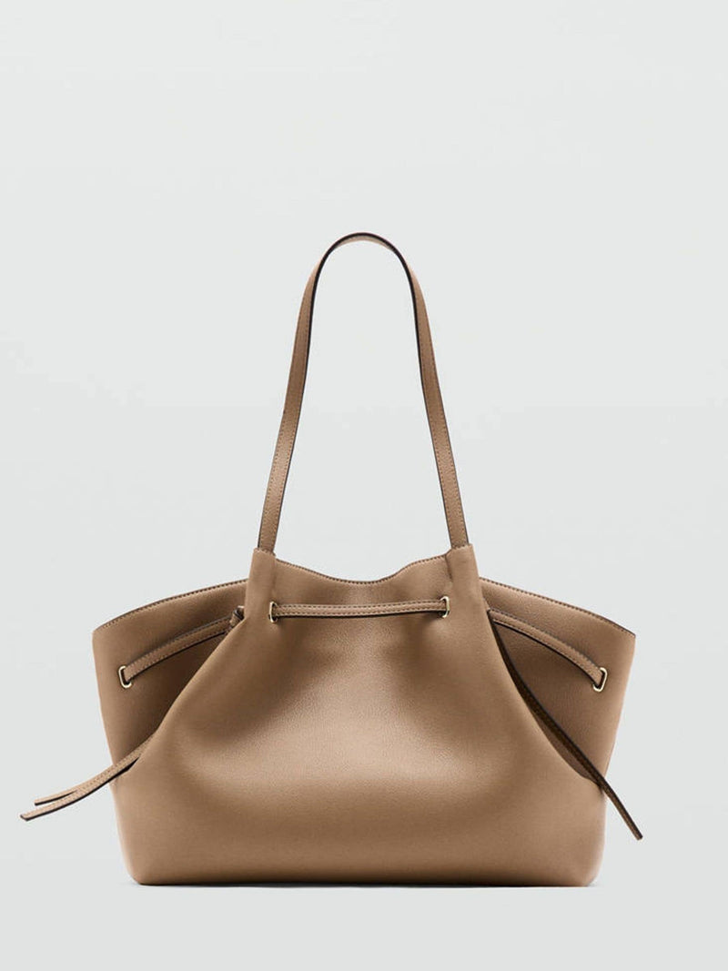 Mango brown polyester shoulder bag - British product