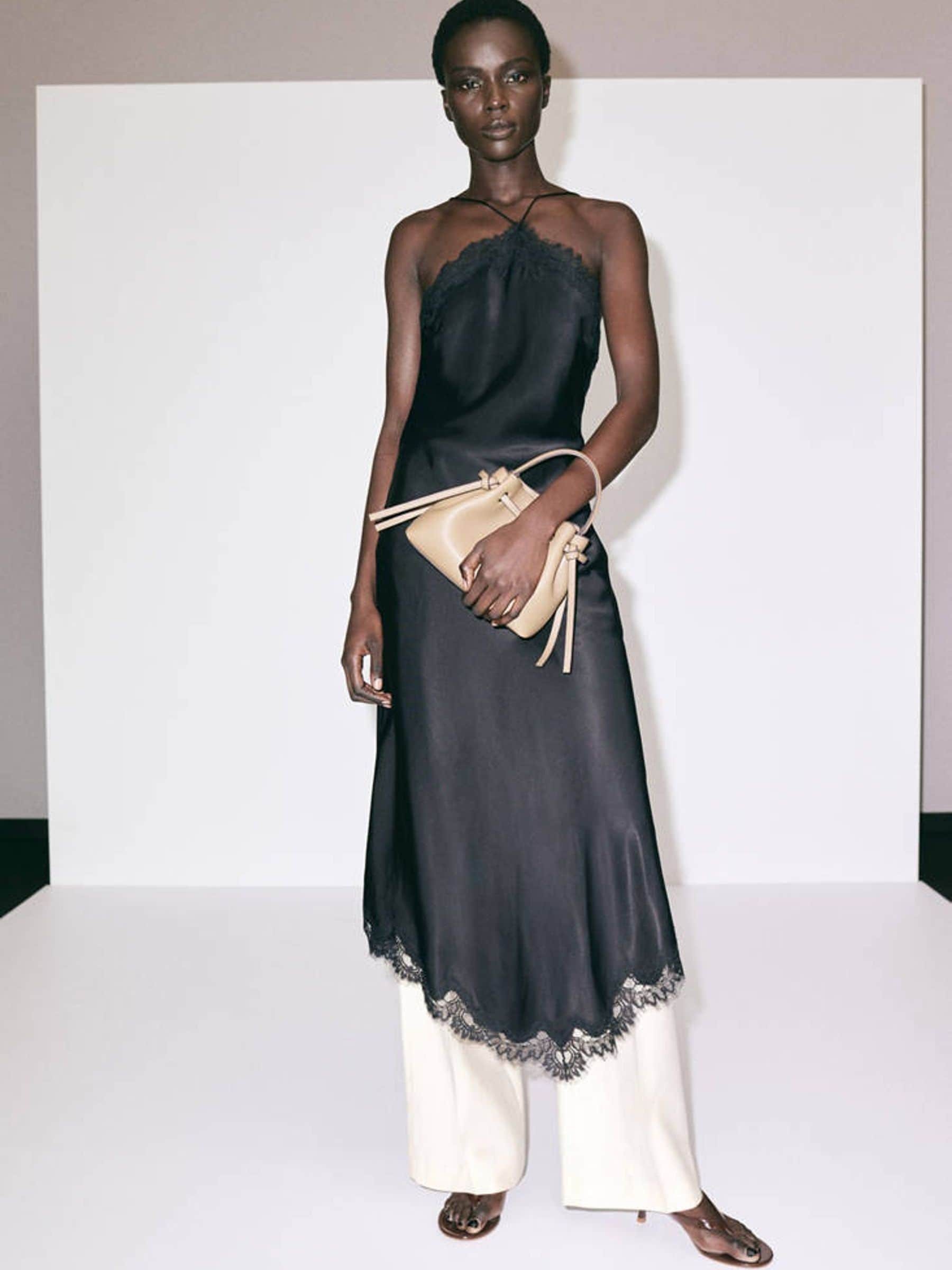 Mango brown polyester shoulder bag - British product