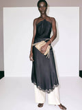 Mango brown polyester shoulder bag - British product