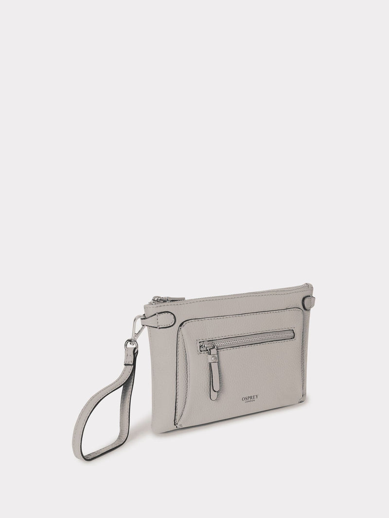 Osprey London Ruby cross-body bag in red Natural Grain leather, imported from the UK