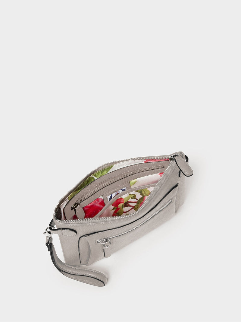 Osprey London Ruby cross-body bag in red Natural Grain leather, imported from the UK