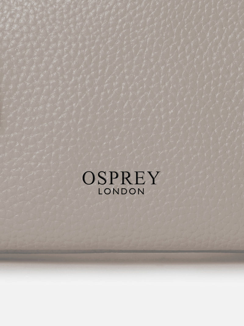 Osprey London Ruby cross-body bag in red Natural Grain leather, imported from the UK