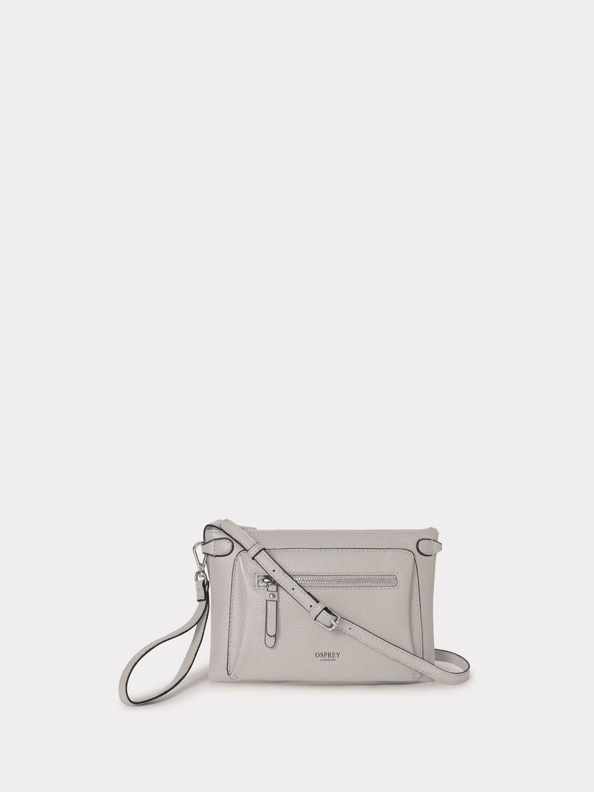 Osprey London Ruby cross-body bag in red Natural Grain leather, imported from the UK