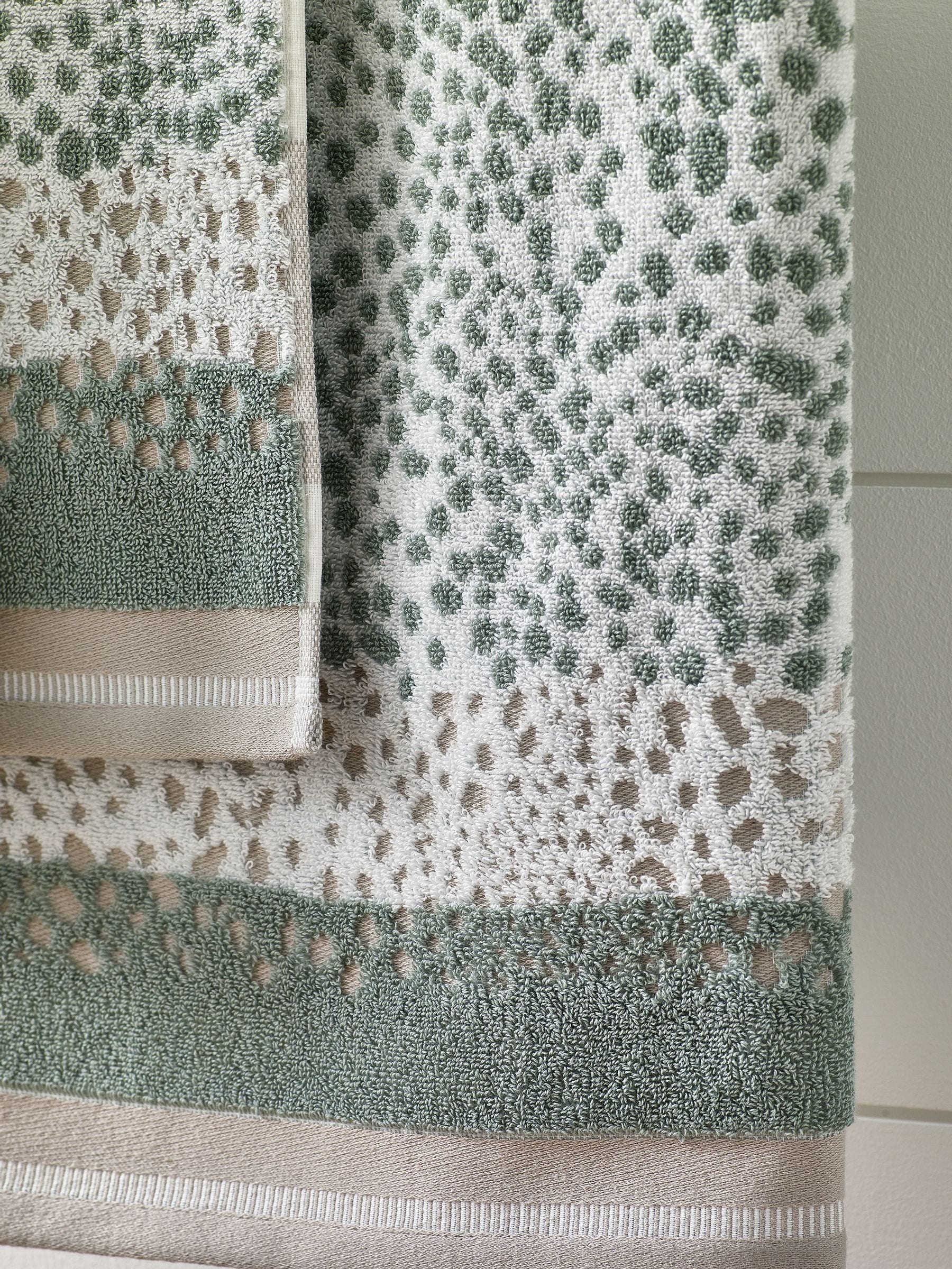 sage green polka dot hand towels set of 2, UK version