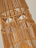 Searchlight Arlo natural rattan floor lamp 90cm - British product