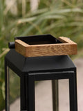 Black Bronx Metal Mini Lantern Candle Holder 15cm - British product