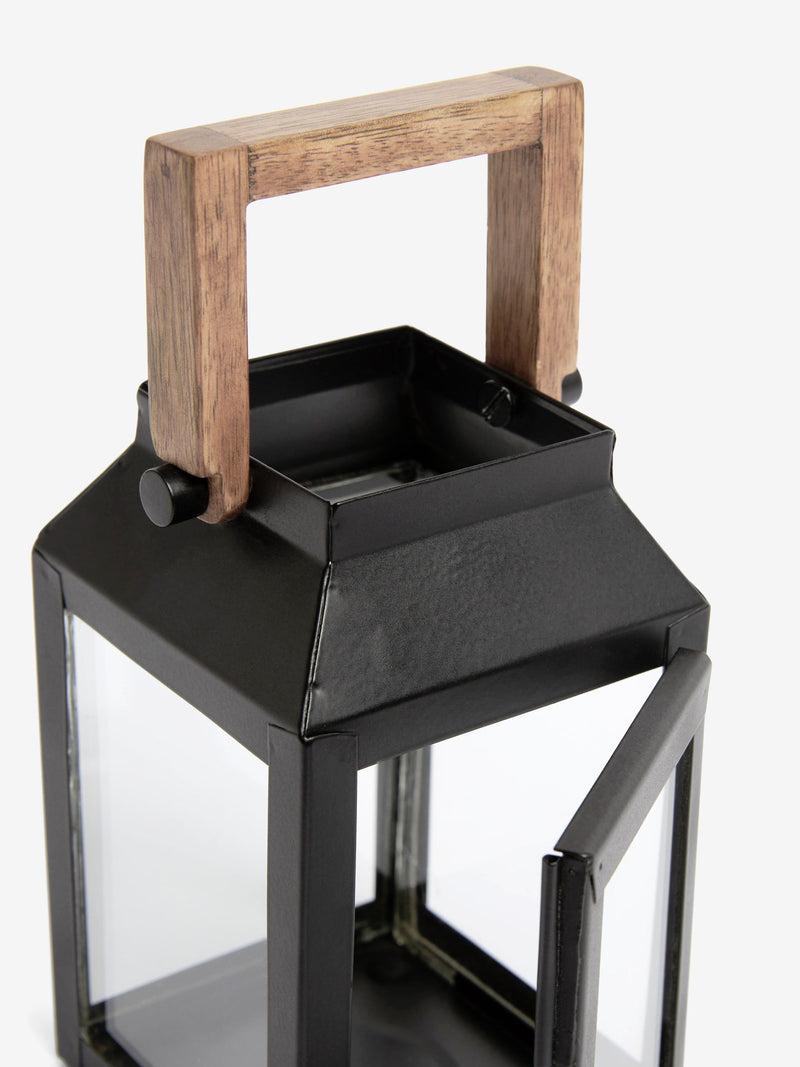 Black Bronx Metal Mini Lantern Candle Holder
