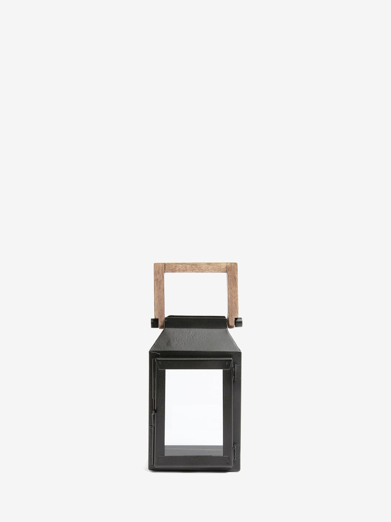 Black Bronx Metal Mini Lantern Candle Holder 15cm - British product