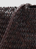 Mango brown woven tote bag (British brand)