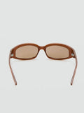 Mango brown geometric wide temple sunglasses, UK version