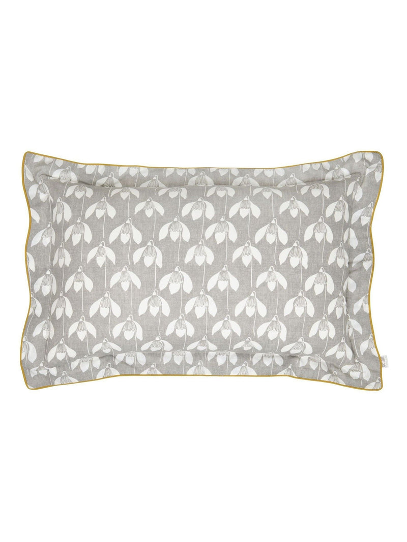 Scion 100% cotton Oxford pillowcase snow drop grey, imported from the UK