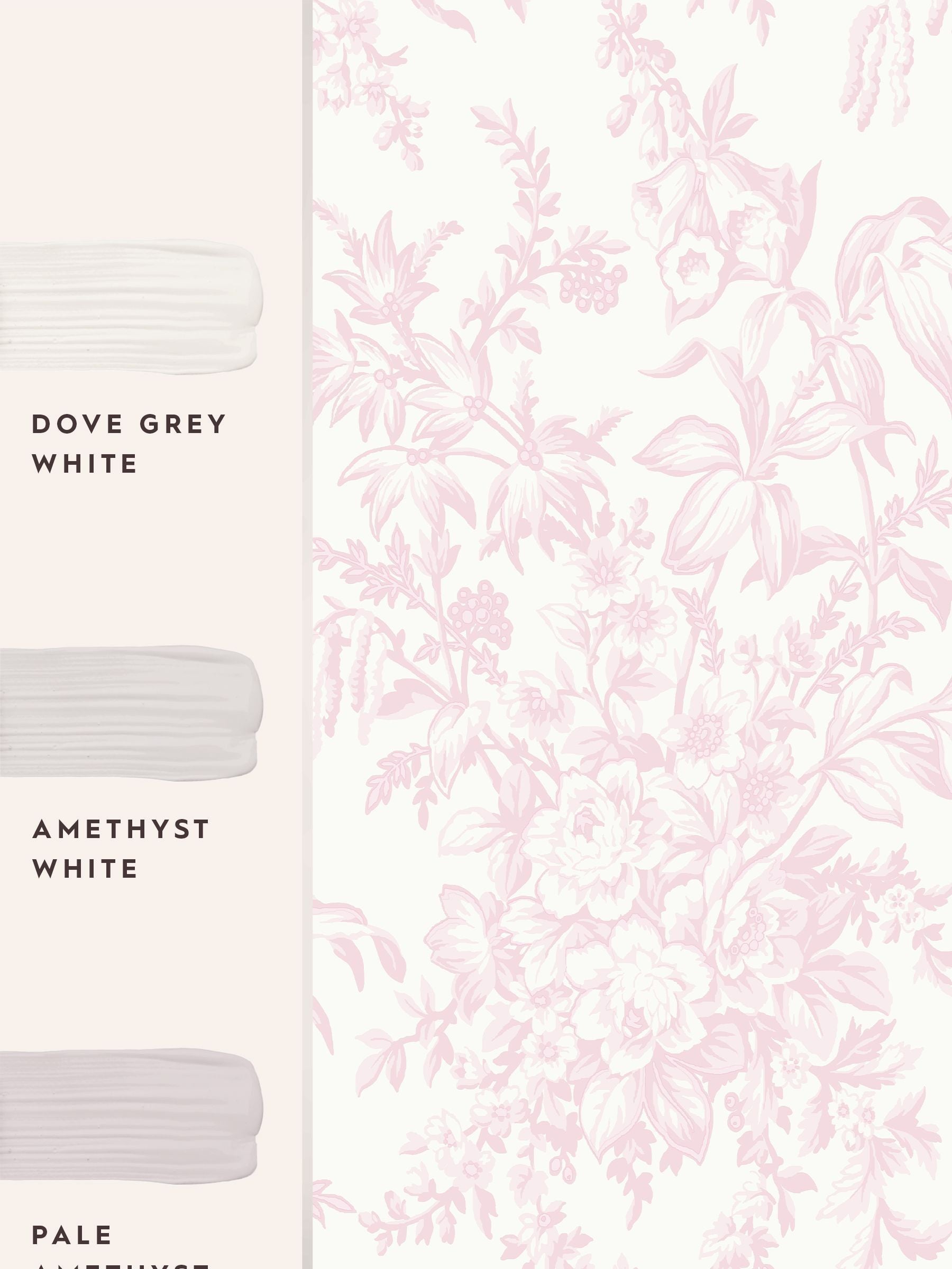 Laura Ashley Pink Picardie wallpaper 10m roll (British brand)