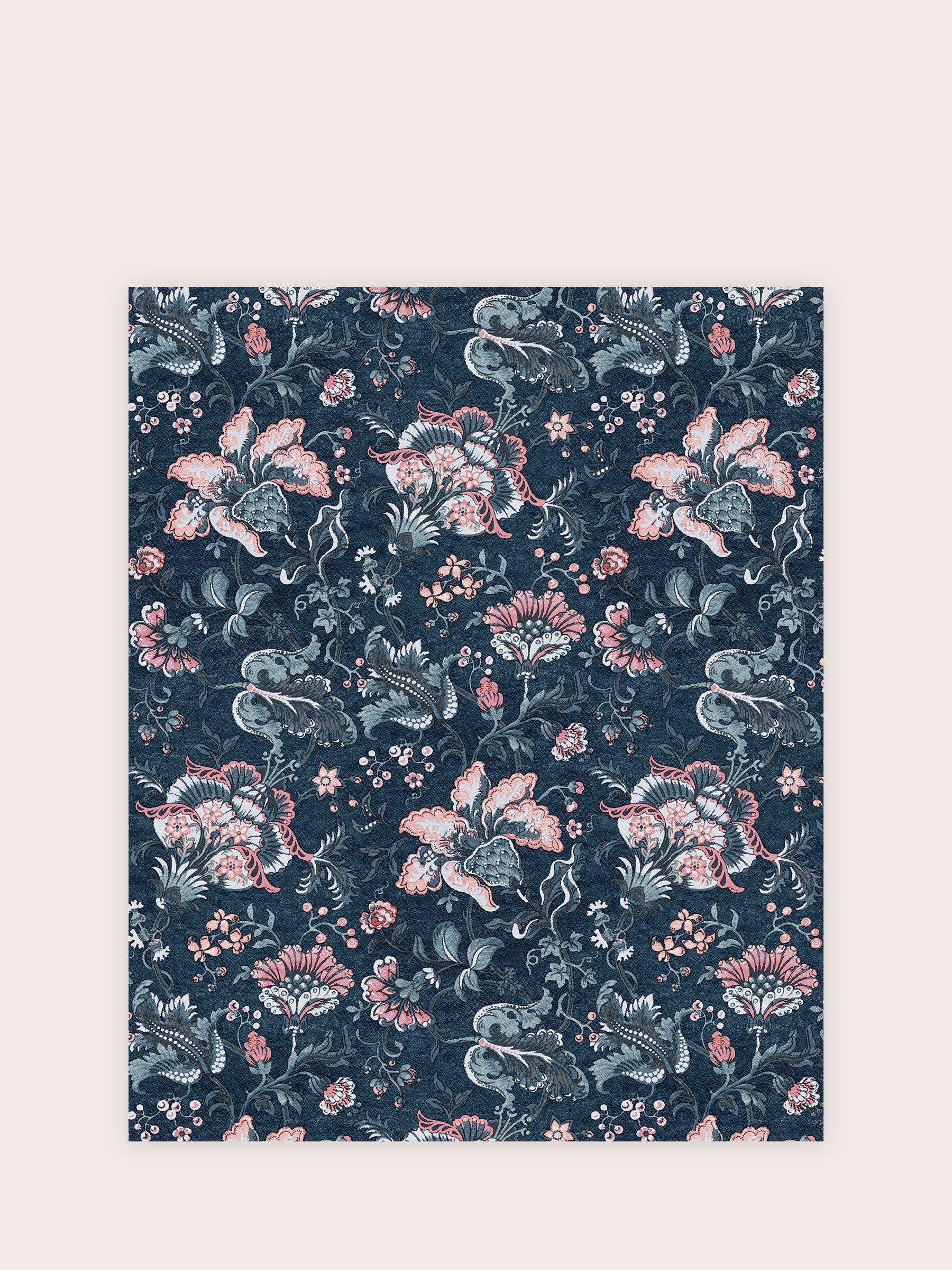 Laura Ashley wallpaper sample Dark Seaspray Portia A4 - British product