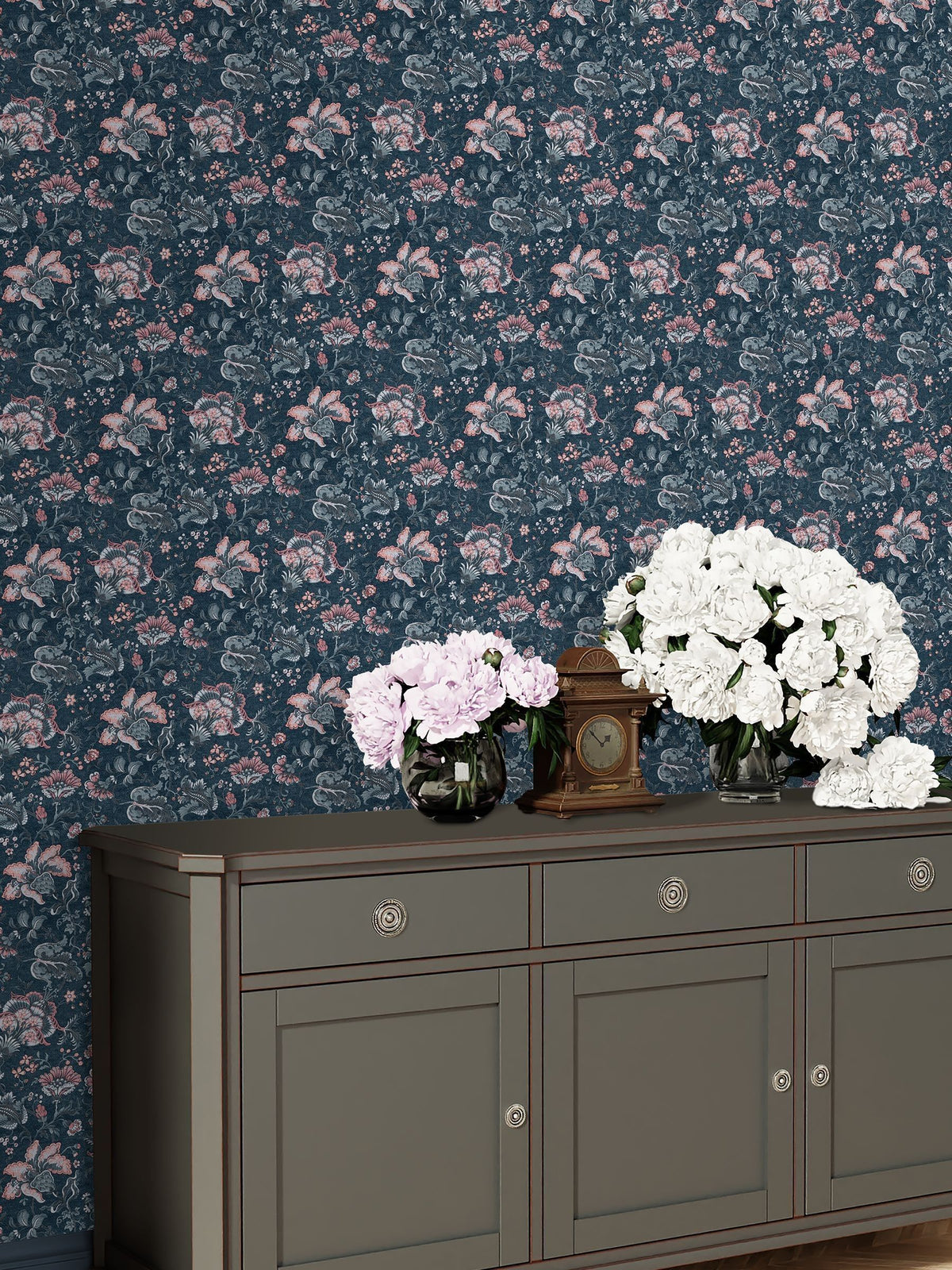 Laura Ashley wallpaper sample Dark Seaspray Portia A4 - British product