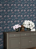 Laura Ashley wallpaper sample Dark Seaspray Portia A4 - British product