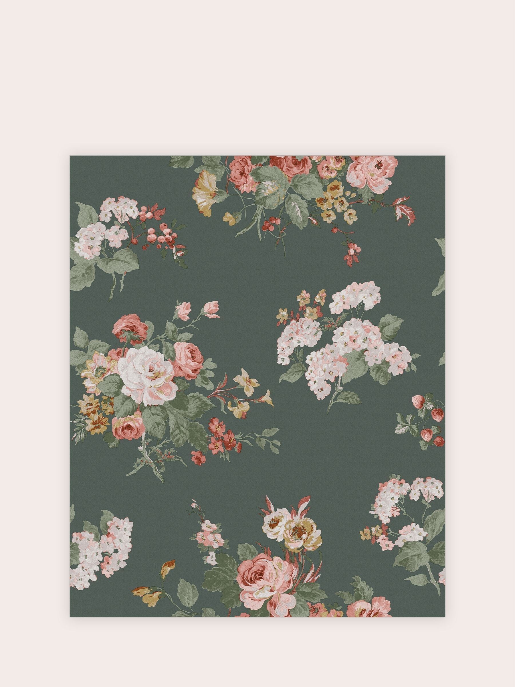 Laura Ashley Pale Sable Rosemore A4 Wallpaper Sample