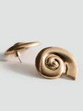 Mango gold tone shell statement earrings - British product