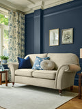 Laura Ashley natural velvet round cushion - British product