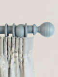 Laura Ashley Dark Slate Ribbed Ball Curtain Pole