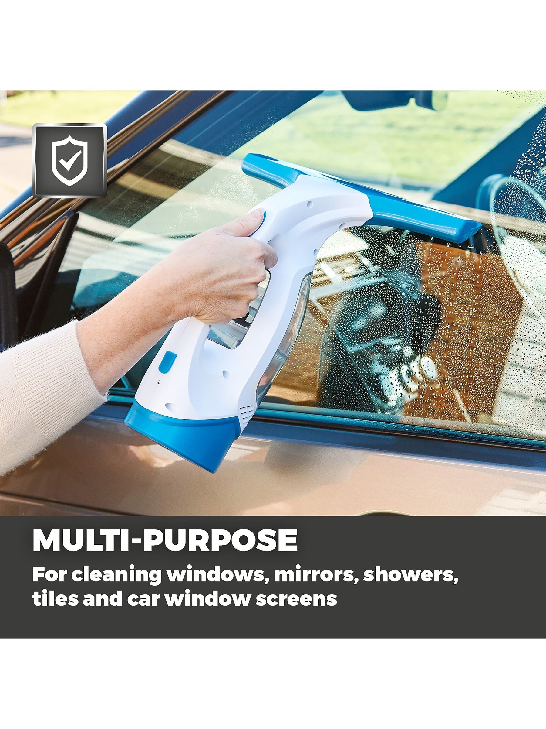 Tower TWV10 blue cordless window vacuum, UK version