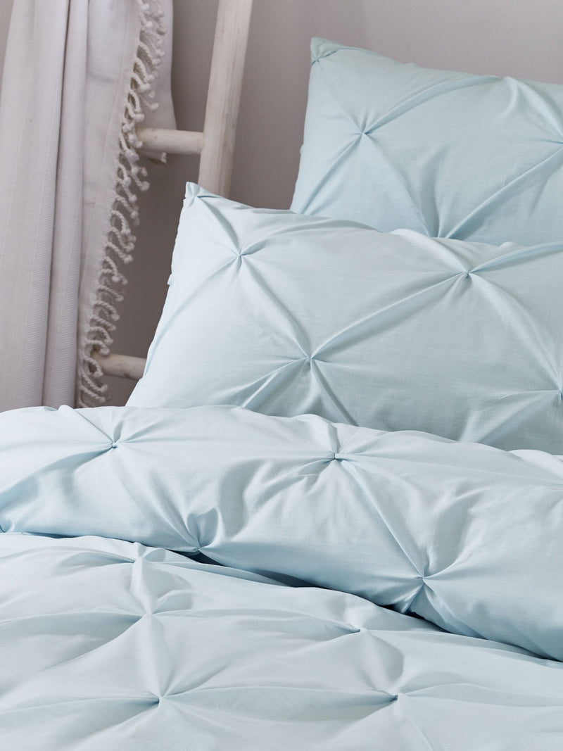 Serene Duck Egg Blue Lara Duvet Cover And Pillowcase Set