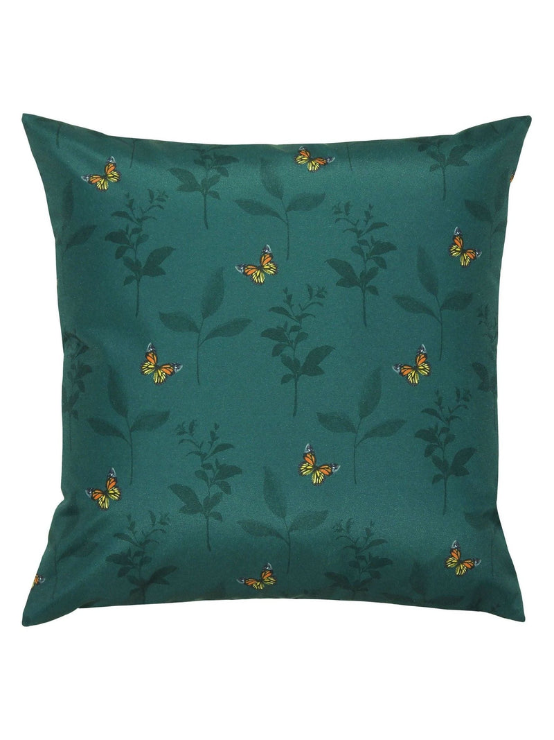 Evans Lichfield duck egg blue outdoor cushion with butterfly design, UK version