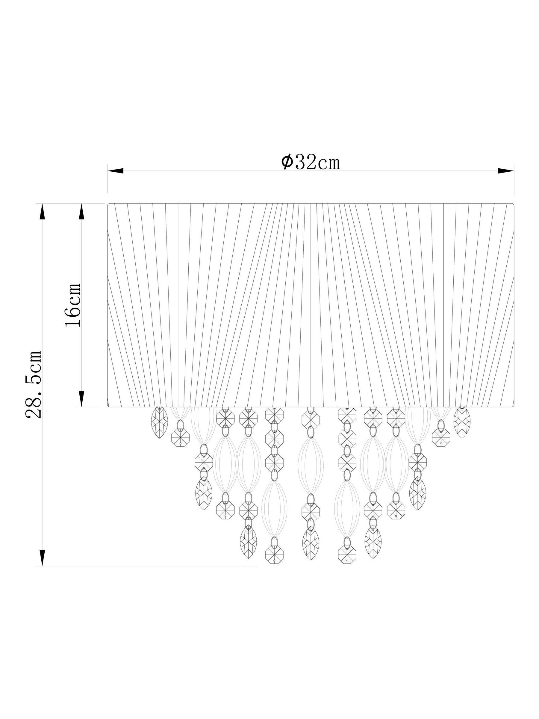 Bellagio grey pleated fabric lamp shade 32cm (British brand)