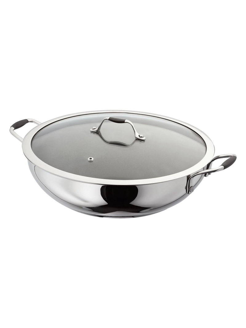 Stellar James Martin Silver Non Stick Wok 32cm (British brand)