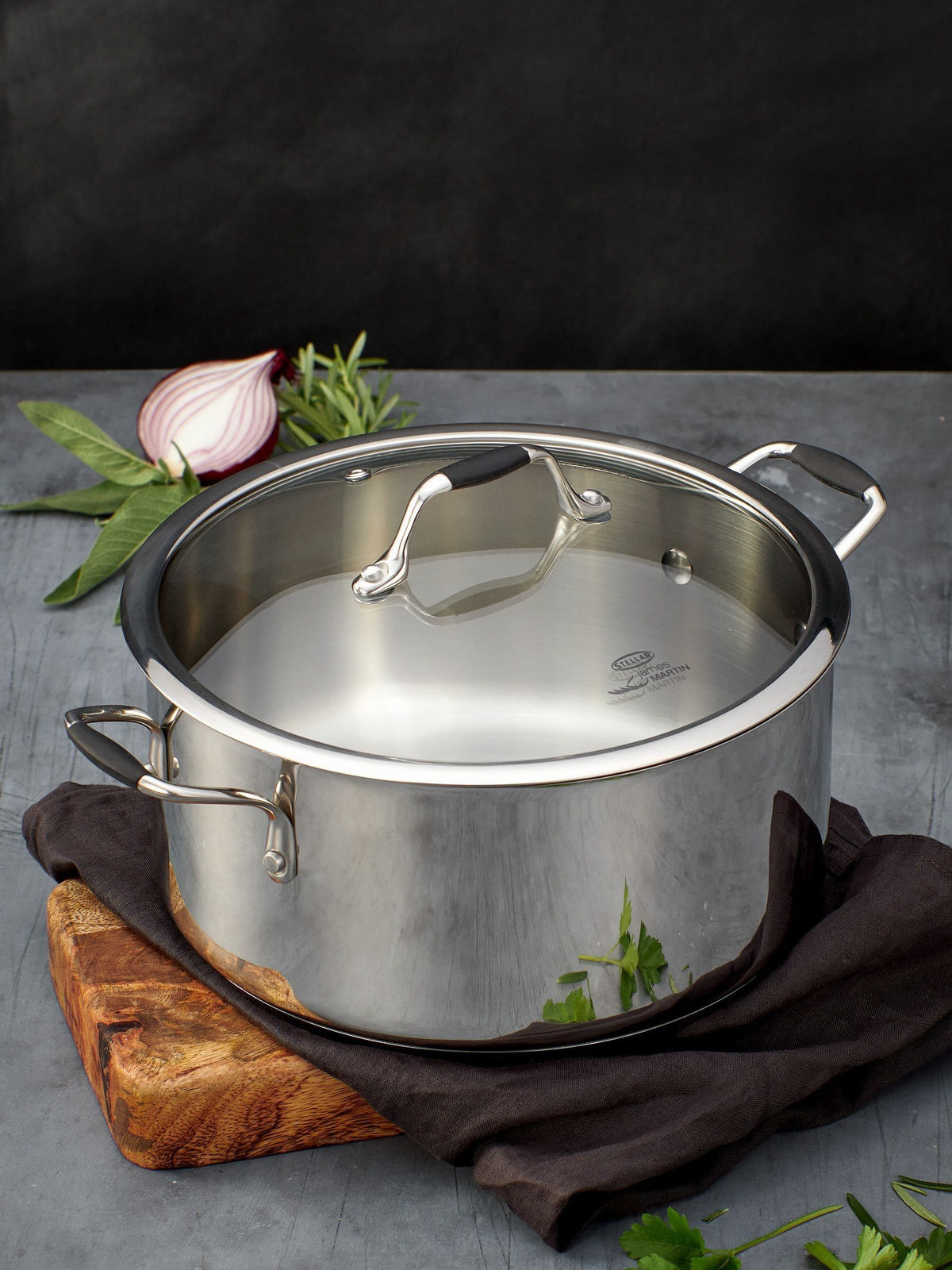 Stellar James Martin silver casserole dish 24cm (British brand)