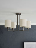 Greenwich 4 light flush ceiling light 50cm diameter (British brand)