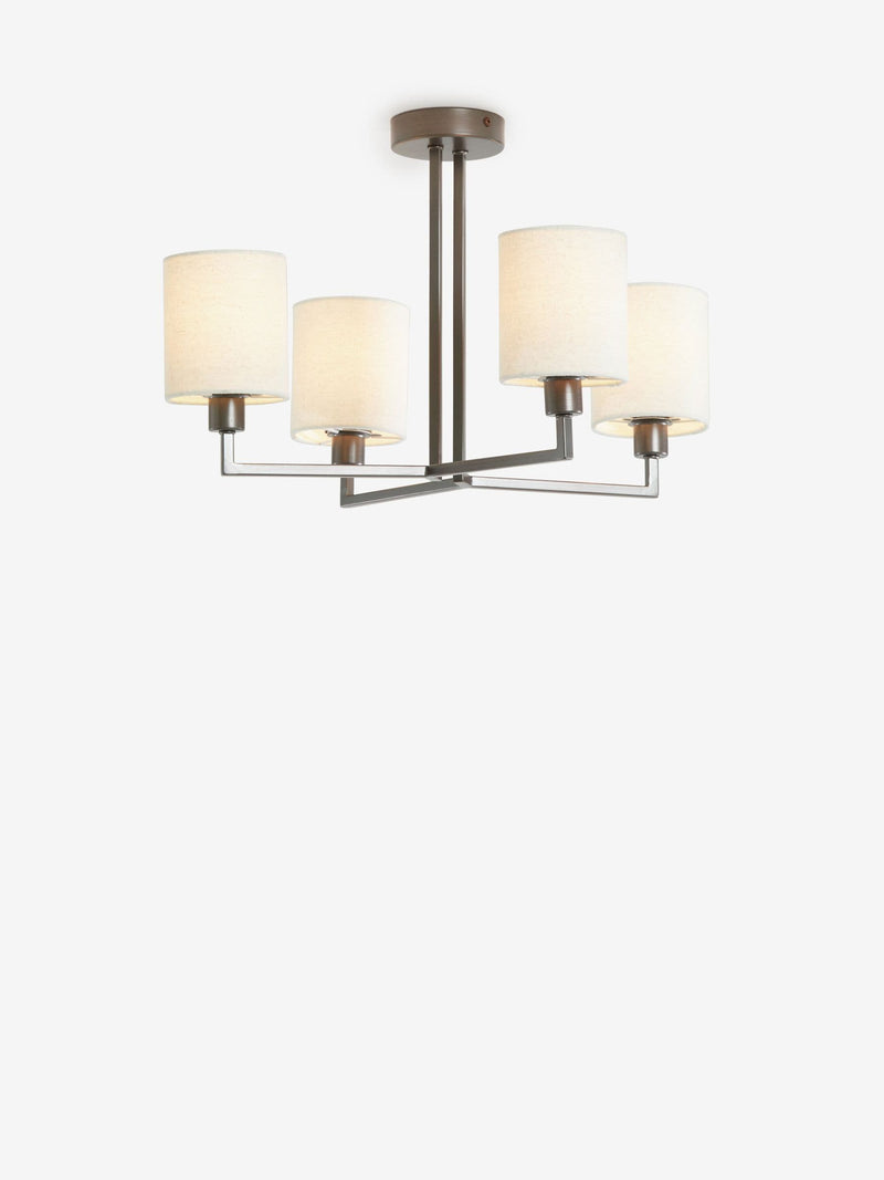 Greenwich 4 light flush ceiling light 50cm diameter (British brand)