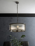 Pewter Hertford Chandelier 3 Light Ceiling Light