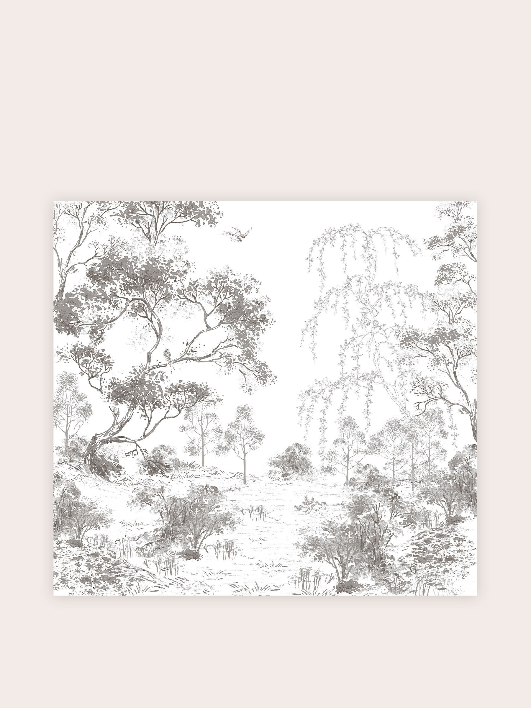 Laura Ashley black Talbenny wallpaper mural 3m, UK version