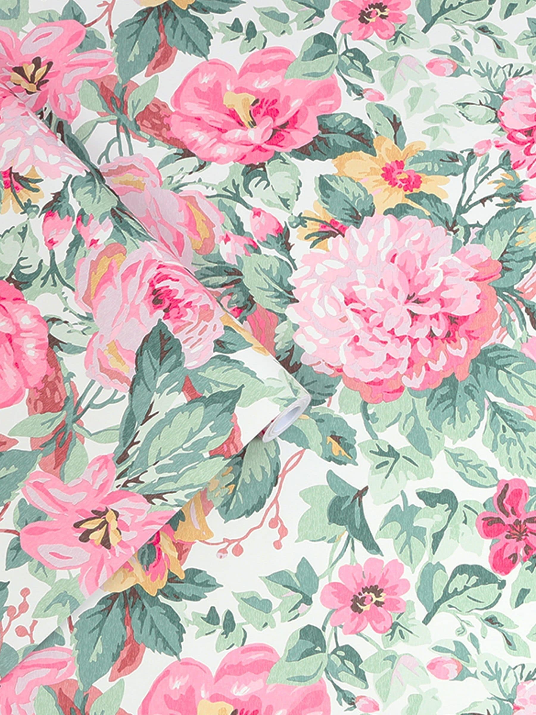 Laura Ashley Pink Aveline wallpaper 10m - British product