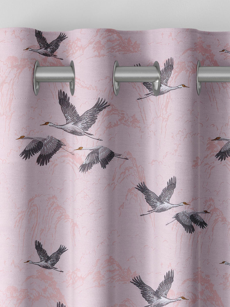 Laura Ashley Blush Pink Animalia embroidered curtains, imported from the UK