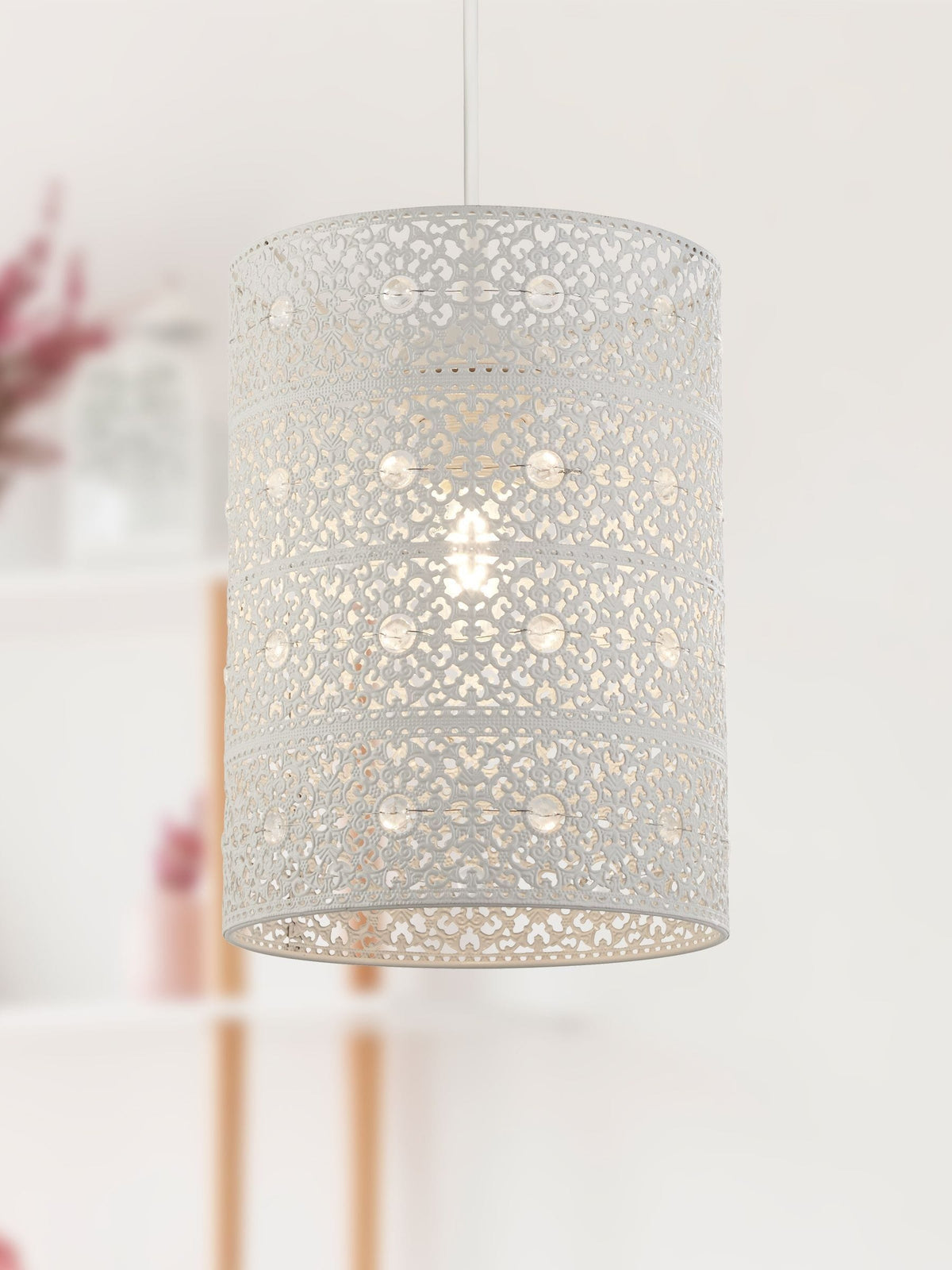 Searchlight Amelia cream painted ceiling shade 25.5cm - British product